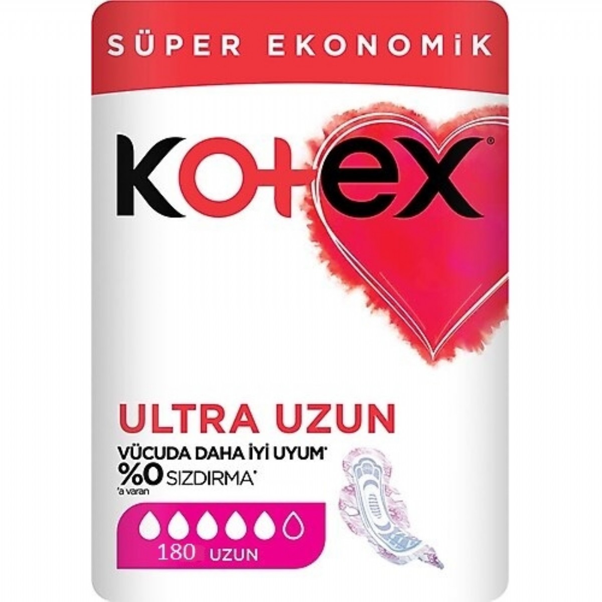 Kotex Ultra Uzun Süper Ekonomik 18'li X 10 Lu 180 Adet Avantaj Paketi ...
